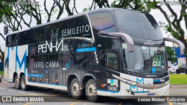 Empresa de Ônibus Nossa Senhora da Penha 59080 na cidade de Curitiba, Paraná, Brasil, por Lucas Weber Calizario. Número da foto: #12591213.