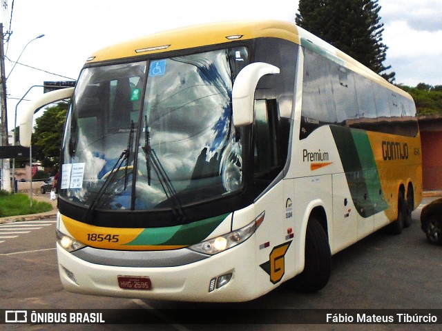 Empresa Gontijo de Transportes 18545 na cidade de Três Corações, Minas Gerais, Brasil, por Fábio Mateus Tibúrcio. Número da foto: #12591652.