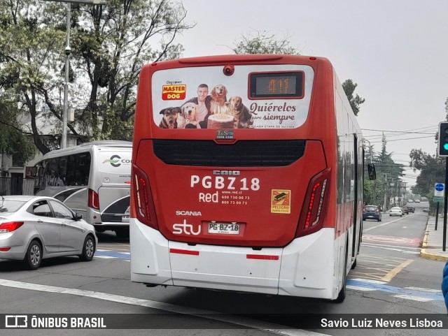 STU Santiago Transporte Urbano PGBZ18 na cidade de Santiago, Santiago, Metropolitana de Santiago, Chile, por Savio Luiz Neves Lisboa. Número da foto: #12592437.