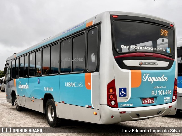Auto Ônibus Fagundes RJ 101.446 na cidade de Niterói, Rio de Janeiro, Brasil, por Luiz Eduardo Lopes da Silva. Número da foto: #12595180.