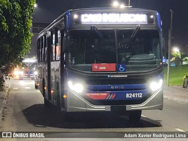 BR Mobilidade Baixada Santista 824112 na cidade de Praia Grande, São Paulo, Brasil, por Adam Xavier Rodrigues Lima. Número da foto: #12595304.
