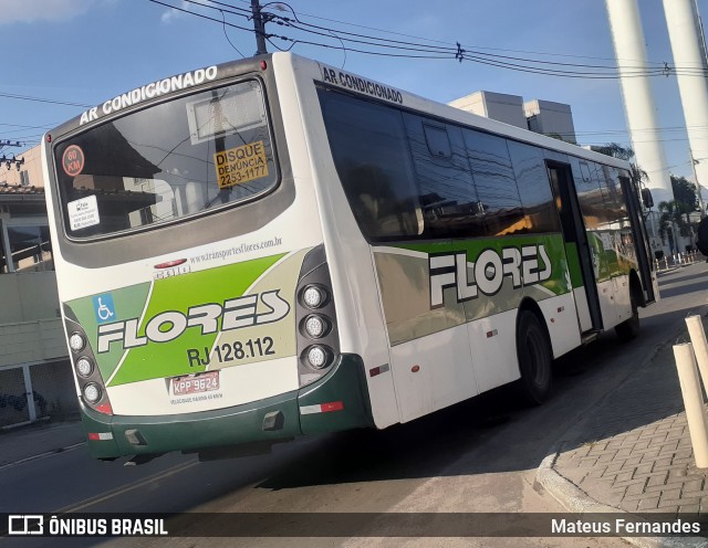 Transportes Flores RJ 128.112 na cidade de Belford Roxo, Rio de Janeiro, Brasil, por Mateus Fernandes. Número da foto: #12597212.