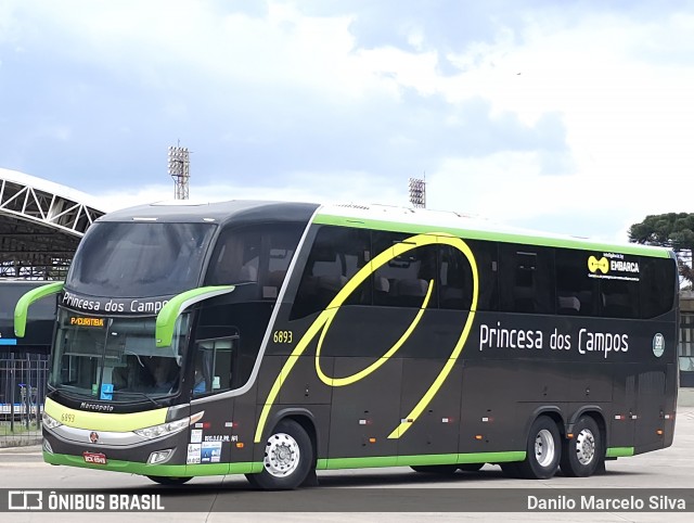 Expresso Princesa dos Campos 6893 na cidade de Curitiba, Paraná, Brasil, por Danilo Marcelo Silva. Número da foto: #12597063.