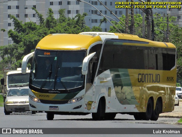 Empresa Gontijo de Transportes 19595 na cidade de Juiz de Fora, Minas Gerais, Brasil, por Luiz Krolman. Número da foto: #12596325.