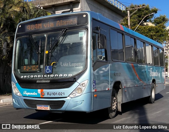 Auto Ônibus Fagundes RJ 101.021 na cidade de Niterói, Rio de Janeiro, Brasil, por Luiz Eduardo Lopes da Silva. Número da foto: #12596684.