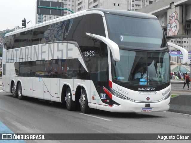 Auto Viação Catarinense 324322 na cidade de Rio de Janeiro, Rio de Janeiro, Brasil, por Augusto César. Número da foto: #12597326.