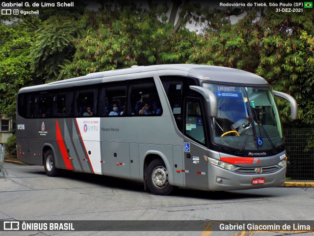 Empresa de Ônibus Pássaro Marron 91316 na cidade de São Paulo, São Paulo, Brasil, por Gabriel Giacomin de Lima. Número da foto: #12597622.