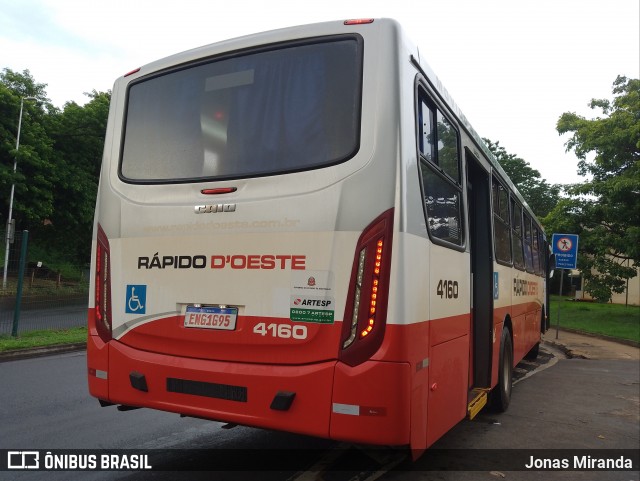 Rápido D´Oeste 4160 na cidade de Ribeirão Preto, São Paulo, Brasil, por Jonas Miranda. Número da foto: #12597855.