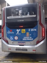 Sambaíba Transportes Urbanos 2 2874 na cidade de São Paulo, São Paulo, Brasil, por Karlos Eduardo. Número da foto: #:id.
