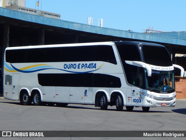 Viação Ouro e Prata 1003 na cidade de Porto Alegre, Rio Grande do Sul, Brasil, por Maurício Rodrigues. Número da foto: #12601195.