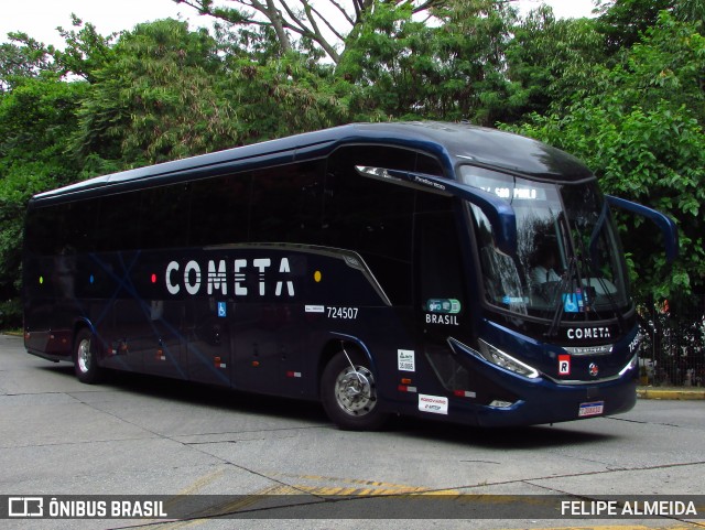 Viação Cometa 724507 na cidade de São Paulo, São Paulo, Brasil, por FELIPE ALMEIDA. Número da foto: #12600039.