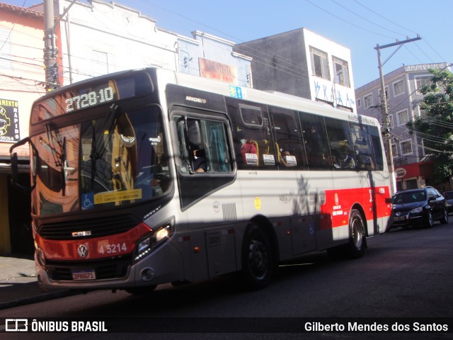 Allibus Transportes 4 5214 na cidade de São Paulo, São Paulo, Brasil, por Gilberto Mendes dos Santos. Número da foto: #12599100.