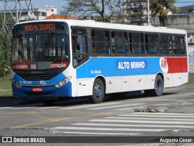 Transportes e Turismo Alto Minho RJ 168.004 na cidade de Nova Iguaçu, Rio de Janeiro, Brasil, por Augusto César. Número da foto: #12600992.