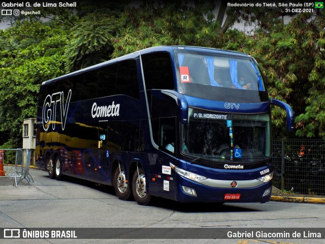 Viação Cometa 18308 na cidade de São Paulo, São Paulo, Brasil, por Gabriel Giacomin de Lima. Número da foto: #12601352.