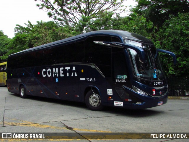 Viação Cometa 724516 na cidade de São Paulo, São Paulo, Brasil, por FELIPE ALMEIDA. Número da foto: #12600061.