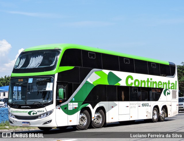 Viação Continental de Transportes 1003 na cidade de São Paulo, São Paulo, Brasil, por Luciano Ferreira da Silva. Número da foto: #12599731.