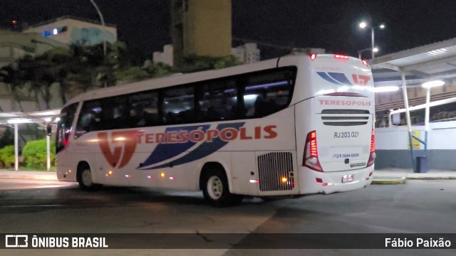 Viação Teresópolis RJ 203.021 na cidade de Rio de Janeiro, Rio de Janeiro, Brasil, por Fábio Paixão. Número da foto: #12531986.