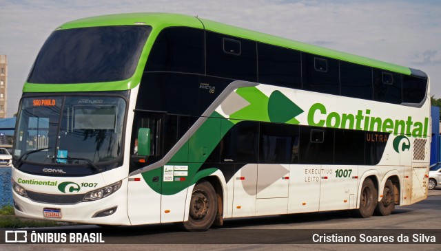 Viação Continental de Transportes 1007 na cidade de São Paulo, São Paulo, Brasil, por Cristiano Soares da Silva. Número da foto: #12534391.