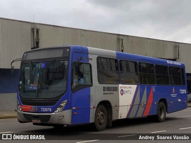 BR Mobilidade Baixada Santista 722078 na cidade de Santos, São Paulo, Brasil, por Andrey  Soares Vassão. Número da foto: #12531949.