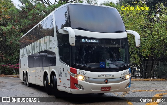 Auto Viação Catarinense 3517 na cidade de São Paulo, São Paulo, Brasil, por Carlos Júnior. Número da foto: #12532394.