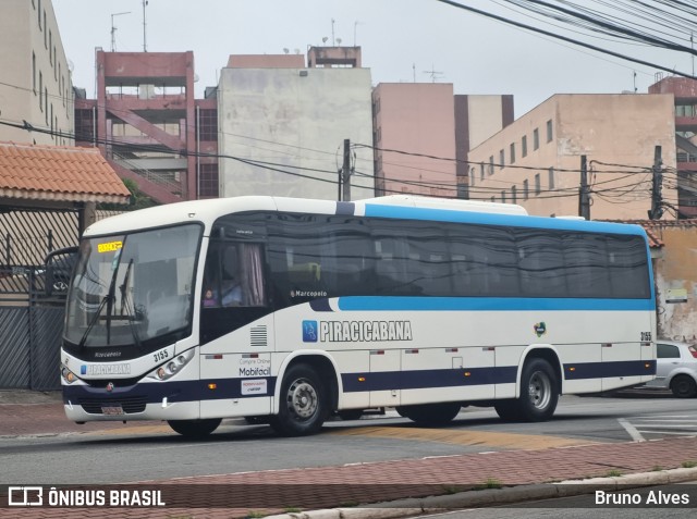 Viação Piracicabana 3155 na cidade de Ferraz de Vasconcelos, São Paulo, Brasil, por Bruno Alves. Número da foto: #12532282.