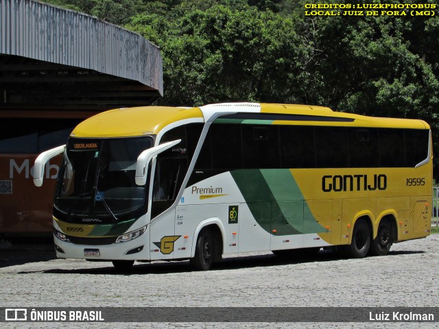 Empresa Gontijo de Transportes 19595 na cidade de Juiz de Fora, Minas Gerais, Brasil, por Luiz Krolman. Número da foto: #12601505.