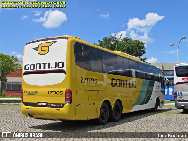 Empresa Gontijo de Transportes 17005 na cidade de Juiz de Fora, Minas Gerais, Brasil, por Luiz Krolman. Número da foto: #12601502.