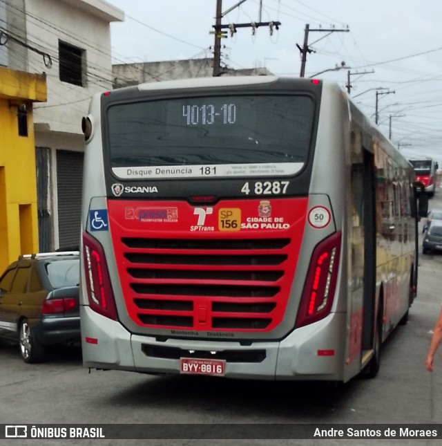 Express Transportes Urbanos Ltda 4 8287 na cidade de São Paulo, São Paulo, Brasil, por Andre Santos de Moraes. Número da foto: #12602824.