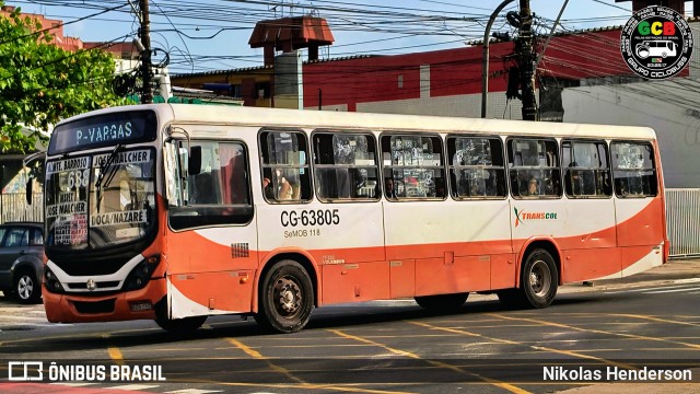 Transcol CG-63805 na cidade de Belém, Pará, Brasil, por Nikolas Henderson. Número da foto: #12602097.