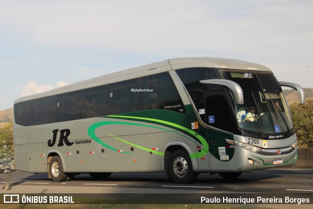 JR Turismo 2360 na cidade de Roseira, São Paulo, Brasil, por Paulo Henrique Pereira Borges. Número da foto: #12602931.