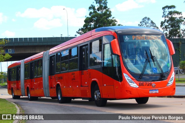 Transporte Coletivo Glória BE728 na cidade de Curitiba, Paraná, Brasil, por Paulo Henrique Pereira Borges. Número da foto: #12536325.