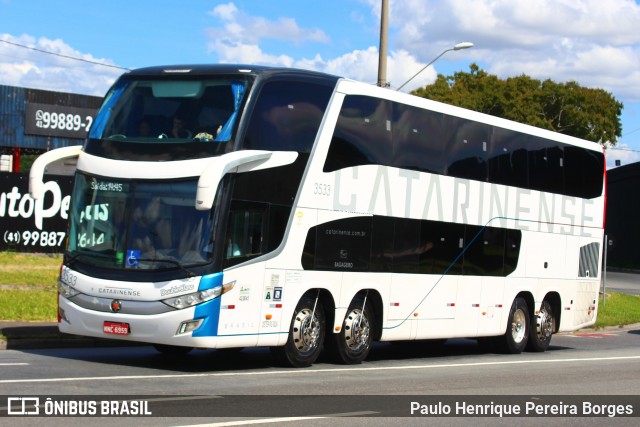 Auto Viação Catarinense 3533 na cidade de Curitiba, Paraná, Brasil, por Paulo Henrique Pereira Borges. Número da foto: #12536340.