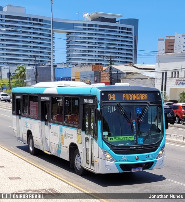 Maraponga Transportes 26327 na cidade de Fortaleza, Ceará, Brasil, por Jonathan Nunes. Número da foto: #12537238.