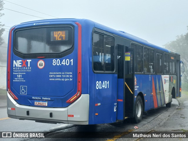 Next Mobilidade - ABC Sistema de Transporte 80.401 na cidade de Santo André, São Paulo, Brasil, por Matheus Neri dos Santos. Número da foto: #12536874.