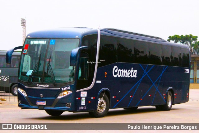 Viação Cometa 721510 na cidade de Curitiba, Paraná, Brasil, por Paulo Henrique Pereira Borges. Número da foto: #12538216.