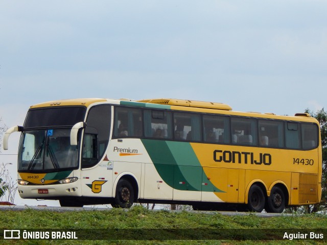 Empresa Gontijo de Transportes 14430 na cidade de Patos de Minas, Minas Gerais, Brasil, por Aguiar Bus. Número da foto: #12536705.
