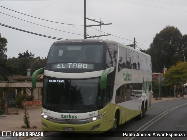 TurBus 2632 na cidade de El Tabo, San Antonio, Valparaíso, Chile, por Pablo Andres Yavar Espinoza. Número da foto: #12541333.