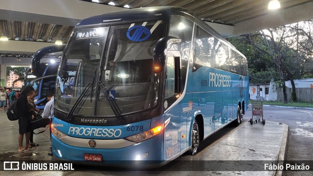 Auto Viação Progresso 6078 na cidade de Salvador, Bahia, Brasil, por Fábio Paixão. Número da foto: #12541037.