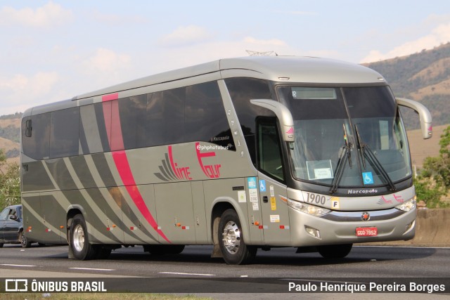 Expresso Line Tour 1900 na cidade de Roseira, São Paulo, Brasil, por Paulo Henrique Pereira Borges. Número da foto: #12540698.