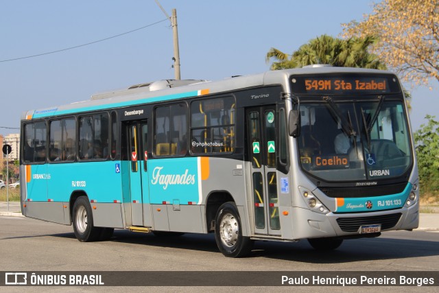 Auto Ônibus Fagundes RJ 101.133 na cidade de Niterói, Rio de Janeiro, Brasil, por Paulo Henrique Pereira Borges. Número da foto: #12540660.