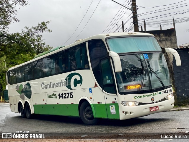 Viação Continental de Transportes 14275 na cidade de São Paulo, São Paulo, Brasil, por Lucas Vieira. Número da foto: #12539475.
