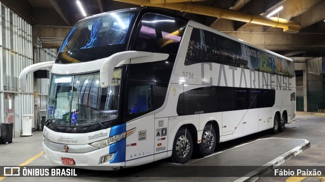 Auto Viação Catarinense 3736 na cidade de São Paulo, São Paulo, Brasil, por Fábio Paixão. Número da foto: #12541019.
