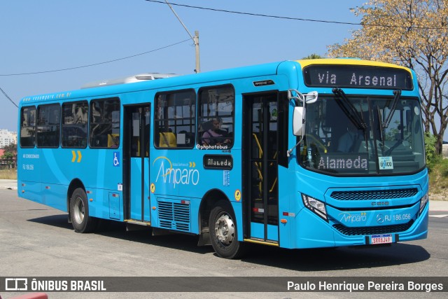 Viação Nossa Senhora do Amparo RJ 186.056 na cidade de Niterói, Rio de Janeiro, Brasil, por Paulo Henrique Pereira Borges. Número da foto: #12540666.