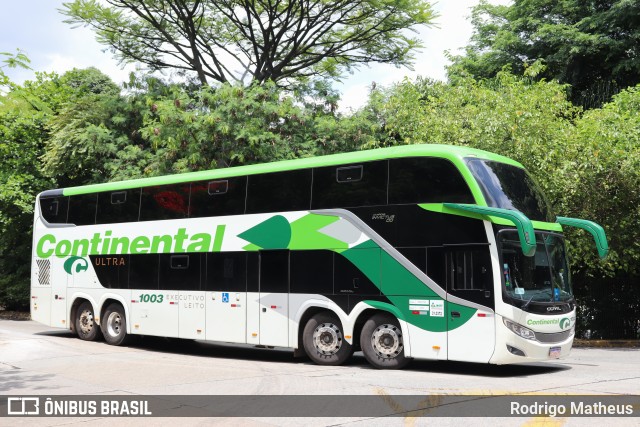 Viação Continental de Transportes 1003 na cidade de São Paulo, São Paulo, Brasil, por Rodrigo Matheus. Número da foto: #12539866.
