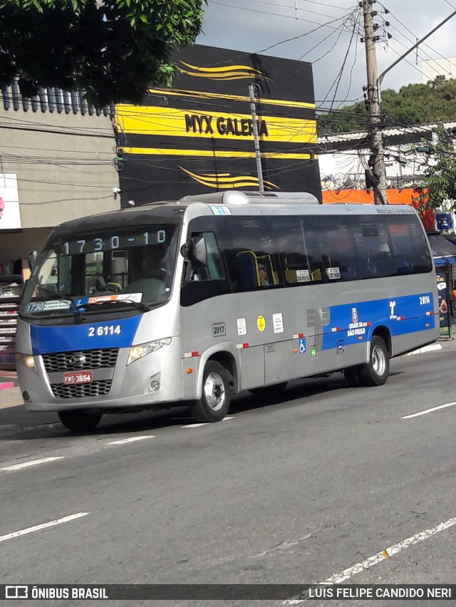 Transcooper > Norte Buss 2 6114 na cidade de São Paulo, São Paulo, Brasil, por LUIS FELIPE CANDIDO NERI. Número da foto: #12541492.