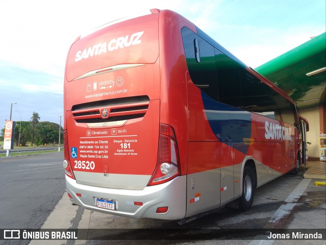 Viação Santa Cruz 28520 na cidade de Mogi Mirim, São Paulo, Brasil, por Jonas Miranda. Número da foto: #12541606.