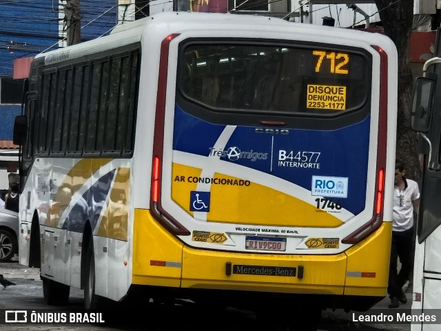 Auto Viação Três Amigos B44577 na cidade de Rio de Janeiro, Rio de Janeiro, Brasil, por Leandro Mendes. Número da foto: #12541569.