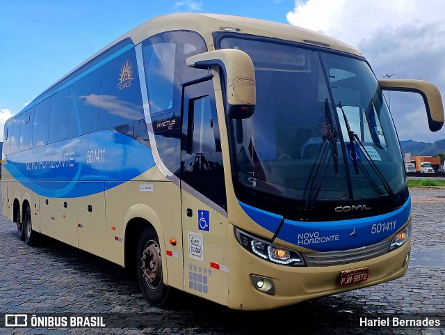 Viação Novo Horizonte 501411 na cidade de Estiva, Minas Gerais, Brasil, por Hariel Bernades. Número da foto: #12541567.