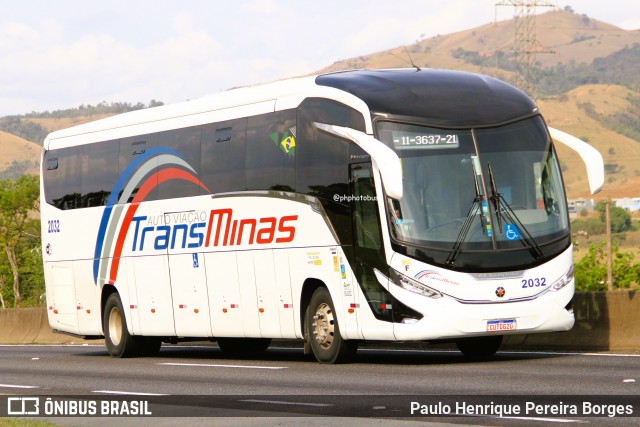 Auto Viação TransMinas 2032 na cidade de Roseira, São Paulo, Brasil, por Paulo Henrique Pereira Borges. Número da foto: #12544893.