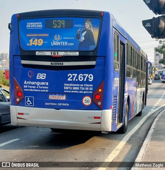 BB Transportes e Turismo 27.679 na cidade de Carapicuíba, São Paulo, Brasil, por Matheus Zaghi. Número da foto: #12543730.